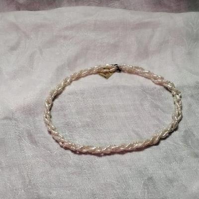 Beautiful Danecraft 16" Torsade Keshi Pearl Necklace with 14K Clasp