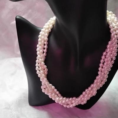 Beautiful 17" 5 Strand 5.5 mm Torsade Necklace