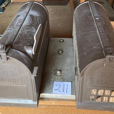 2 Mounted Mail Boxes