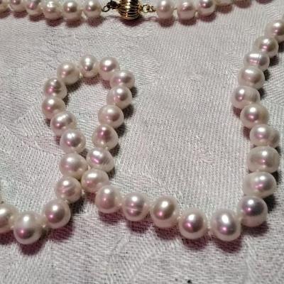 Very High Sheen 7.5 mm 24" 18K GP Clasp