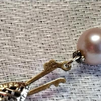 Gorgeous High Luster Pastel Lavender and Pink 7mm Pearl 17" Necklace with `14k Clasp