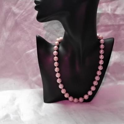 Vintage Lavender 11 mm Pearl 18" Necklace With Stunning Magnetic Clasp