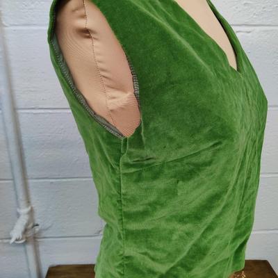 VINTAGE VELVETY SIDE ZIPPING SHORT SLEEVE TOP