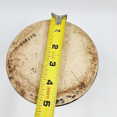 VINTAGE BROWN GLAZE POTTERY CROCK NUMBERED