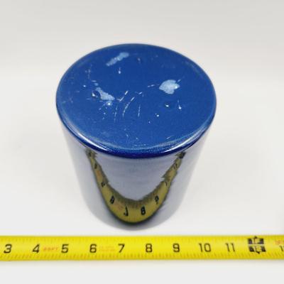 BEAUTIFUL BLUE POTTERY CROCK