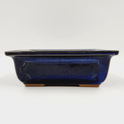 BEAUTIFUL BLUE GLAZED CERAMIC RECTANGLE PLANTER