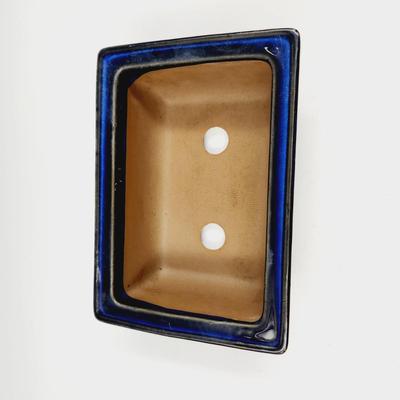 BEAUTIFUL BLUE GLAZED CERAMIC RECTANGLE PLANTER