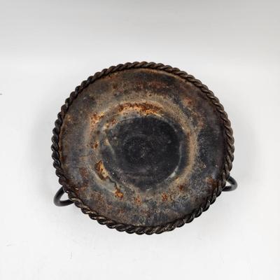 IRON PEDESTAL  CANDLE HOLDER