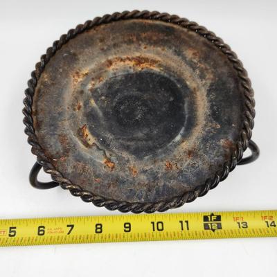 IRON PEDESTAL  CANDLE HOLDER