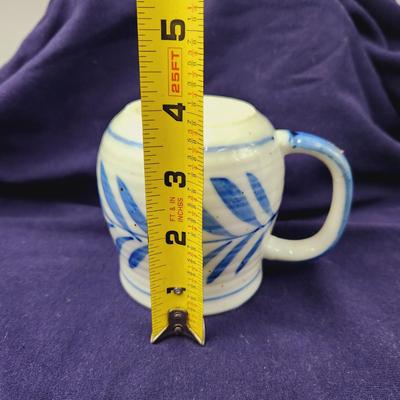 BEAUTIFUL HAND CRAFTED BLUE & GRAY DESIGNED CUP