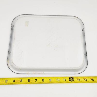 VINTAGE ENAMELWARE BLACK LINE TRAY BUNDLE
