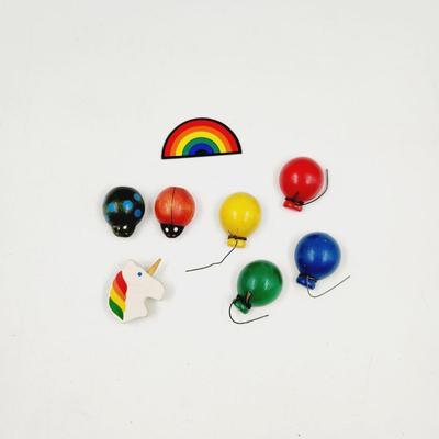 BUNDLE OF MAGNETS - UNICORNS - BALLOONS & RAINBOWS