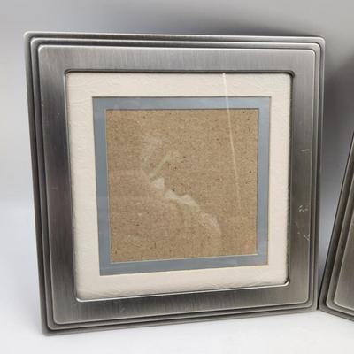 4 PC SET OF GREY METAL FRAMES