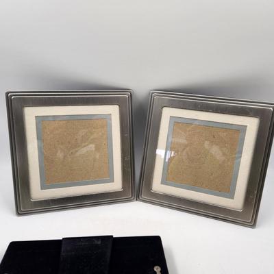 4 PC SET OF GREY METAL FRAMES