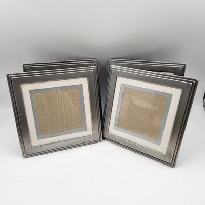 4 PC SET OF GREY METAL FRAMES