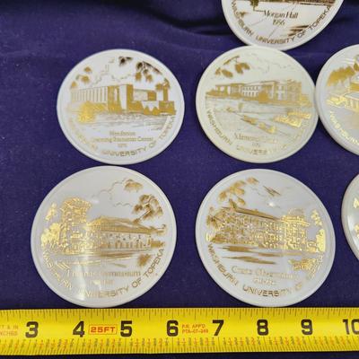 VINTAGE PLASTIC WASHBURN COASTERS 7 PC