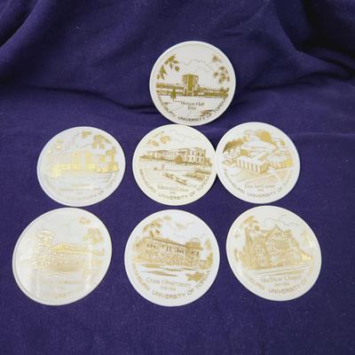VINTAGE PLASTIC WASHBURN COASTERS 7 PC