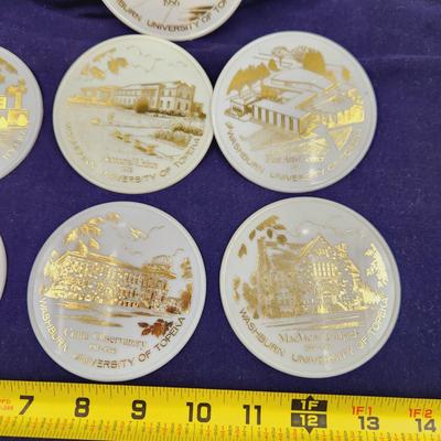 VINTAGE PLASTIC WASHBURN COASTERS 7 PC