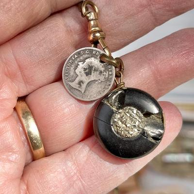LOT 124 Group Antique Victorian Jewelry Watch Chains & Locket