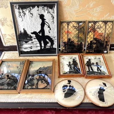 LOT 128 Collection of Frame Silhouettes Circa 1930s & 1940s