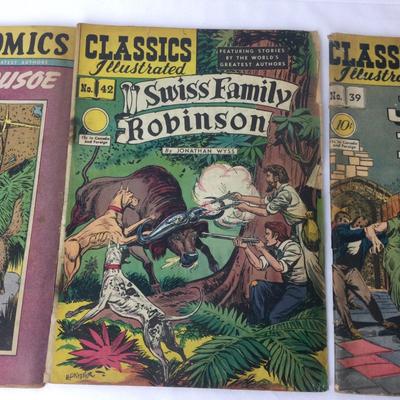 978 Vintage Classic Comics Lot 1940â€™s Jane Eyre Swiss Family Crusoe