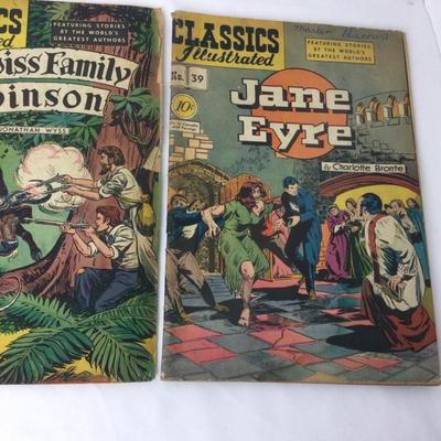 978 Vintage Classic Comics Lot 1940â€™s Jane Eyre Swiss Family Crusoe