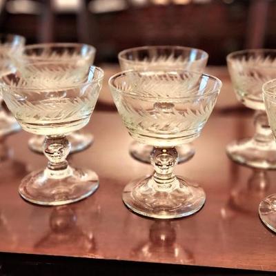 Lot #126  Lot of 8 Vintage Crystal Sherbets/Desserts