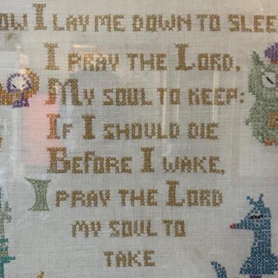 Vintage Cross Stitch Childâ€™s prayer
