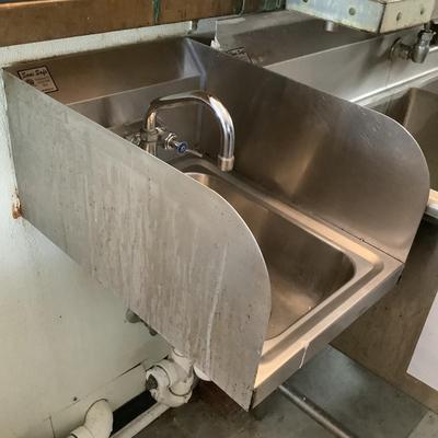 112 Stainless Steel Hand Sink H&C Faucet Hot and Cold