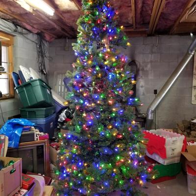 Nine Foot Multi-color Christmas Tree w/Stand  (BS-JS)