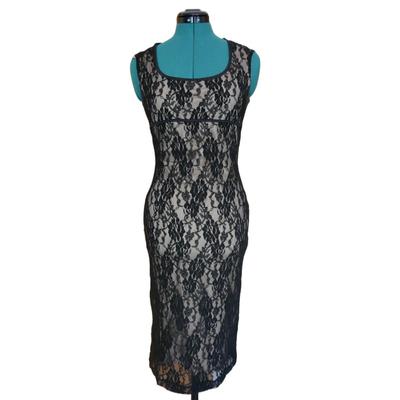 Vintage Style Lace Bodycon Dress M