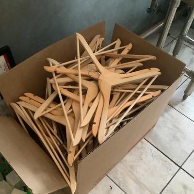 131 Box of New Wooden Hangers