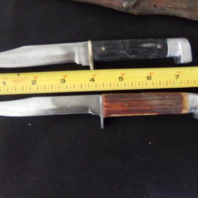 2 SHEATH KNIVES. 7 1/2"