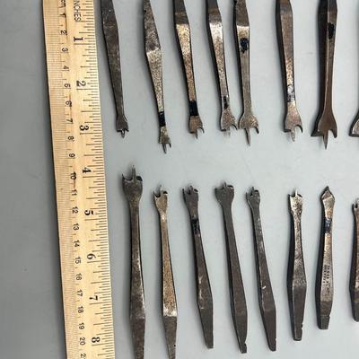 Antique Lot of Stamped Maker Mark Museum Piece Drill Bit Tools