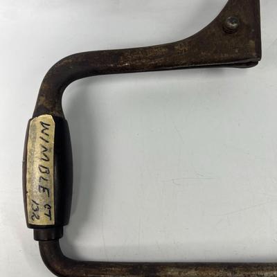 Antique 19th Century Coachmakers Brace & Brace Museum Tool Pieces