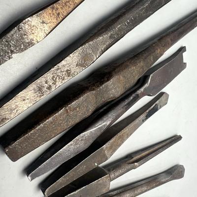 Antique Lot of Stamped Maker Mark Museum Piece Drill Bit Tools