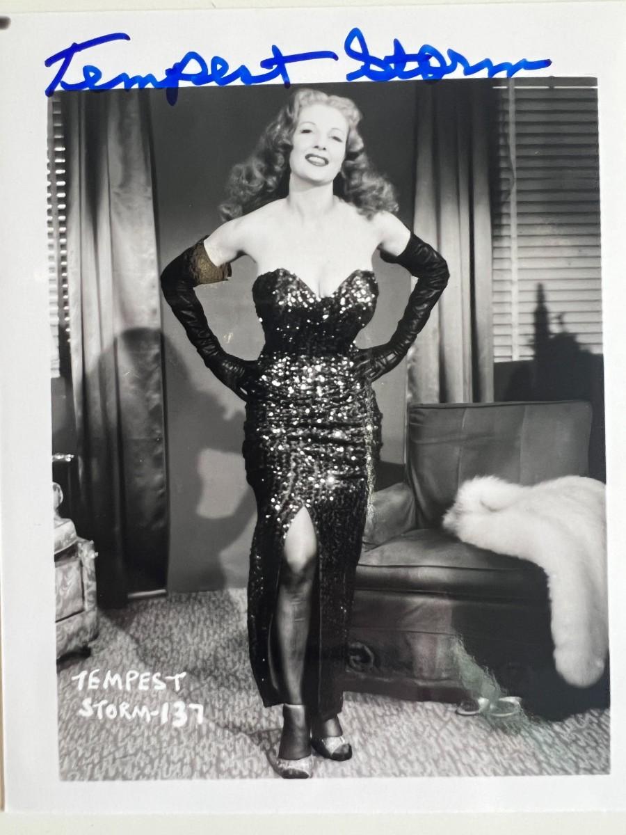 Tempest Storm signed original photo EstateSales