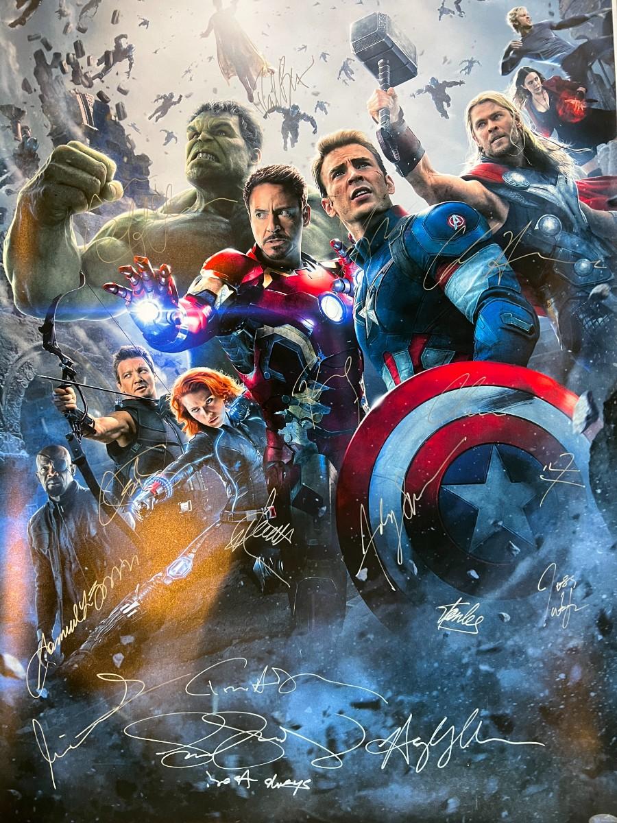 Avengers Age of Ultron cast signed movie