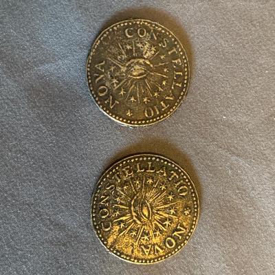 2 Vtg Nova Constellation Faux Coin