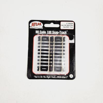 ATLAS HO CODE 100 SNAP TRACK - 3" STRAIGHT #823 4 PC