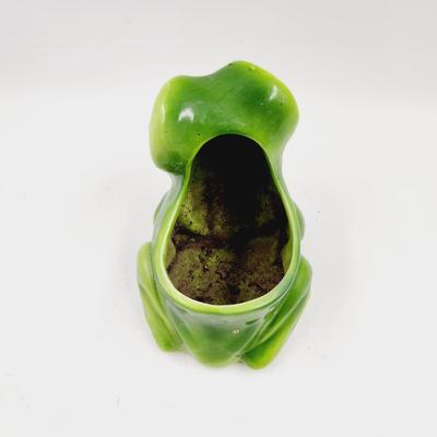 VINTAGE CERAMIC BIG EYE FROG PLANTER