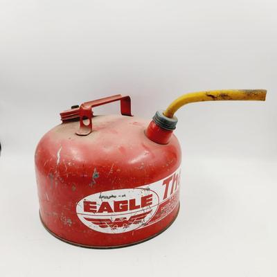 VINTAGE EAGLE GALVANIZED 2.5 GALLON GAS CAN