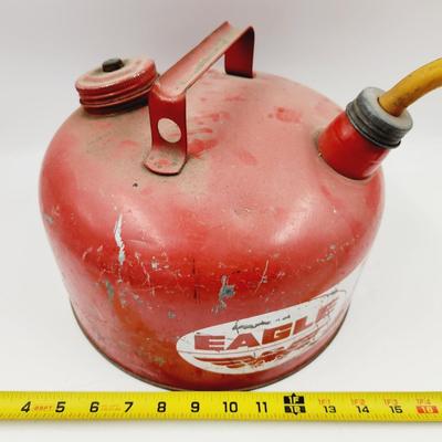 VINTAGE EAGLE GALVANIZED 2.5 GALLON GAS CAN