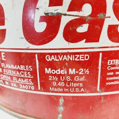 VINTAGE EAGLE GALVANIZED 2.5 GALLON GAS CAN