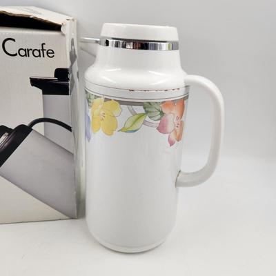 1 LITER FLOWERED INSULATED BEVERAGE CARAFE