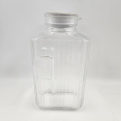 VINTAGE RIBBED GLASS LIQUID CONTAINER