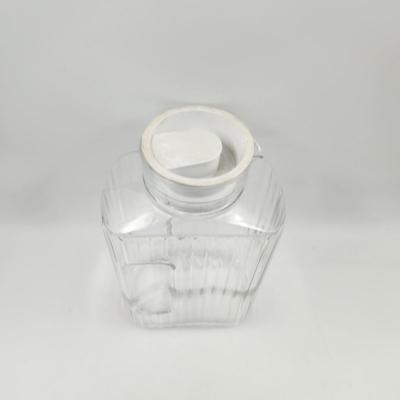 VINTAGE RIBBED GLASS LIQUID CONTAINER