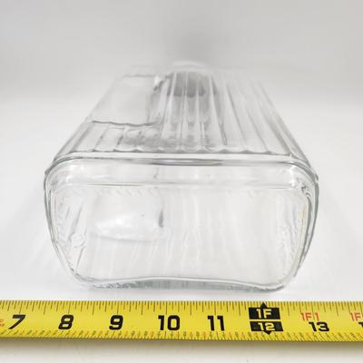 VINTAGE RIBBED GLASS LIQUID CONTAINER