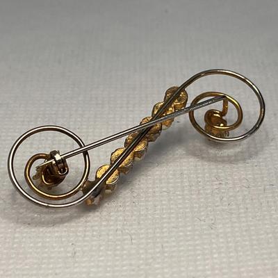 VINTAGE DOUBLE SPIRAL PIN