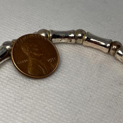 SILVER TONE SEGMENT BRACELET